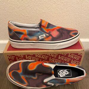 Multi-colored slip on Vans